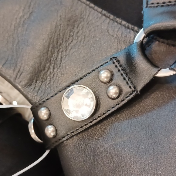 KARL LAGERFELD MILLA LEATHER RHINESTONE EMBELLISHED KNEE HIGH BOOTS NEW SZ 10 - Picture 6 of 16